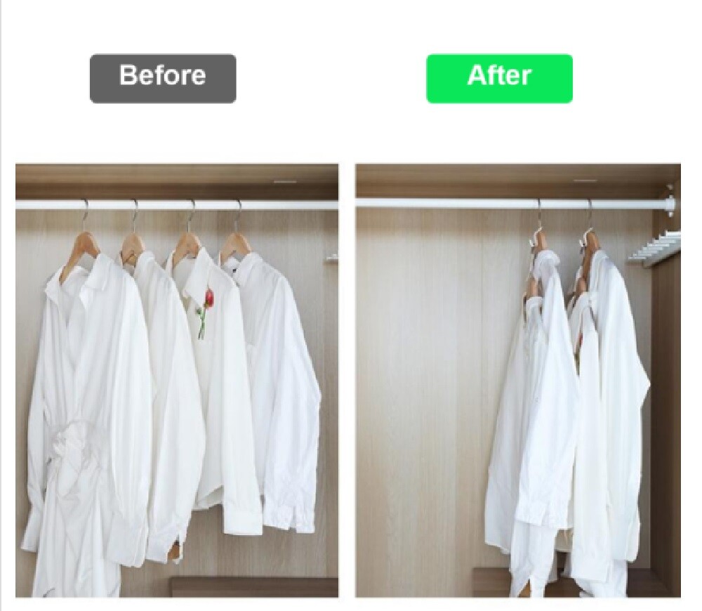 40 Pcs Hanger Connector Hooks Set- Space-Saving Closet Organizer Clips for Cloth