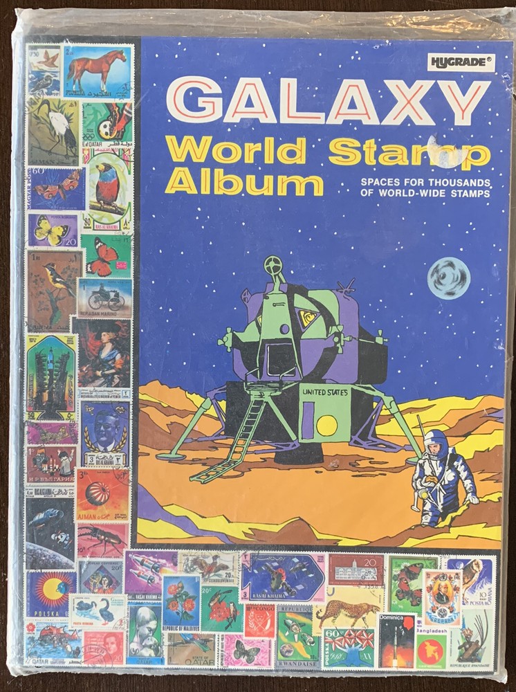 1982 GALAXY WORLD STAMP ALBUM SPACE FOR THOUSANDS OF WORLD-WIDE STAMPS EMPTY