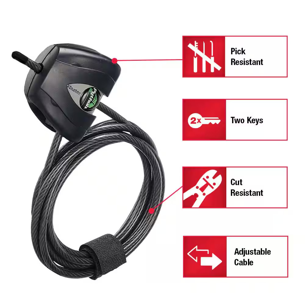 Python Cable Lock for Trail Camera Outdoor Equipment Locking Security Adjustable