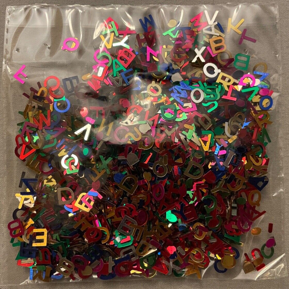 CONFETTI LETTERS, 2 PACKAGES - ALPHABET