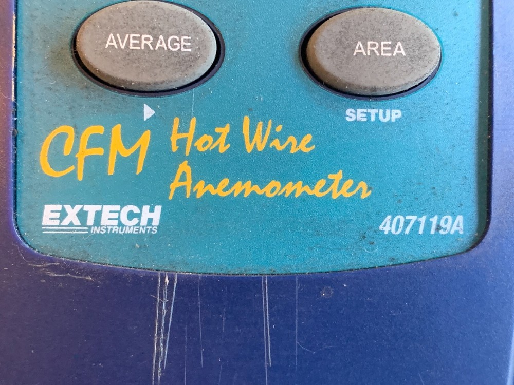 Extech CFM Hot Wire Anemometer 407119A w/Probe