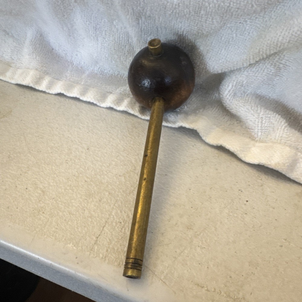 Vintage Muzzleloader Ball Starter Brass & Wood