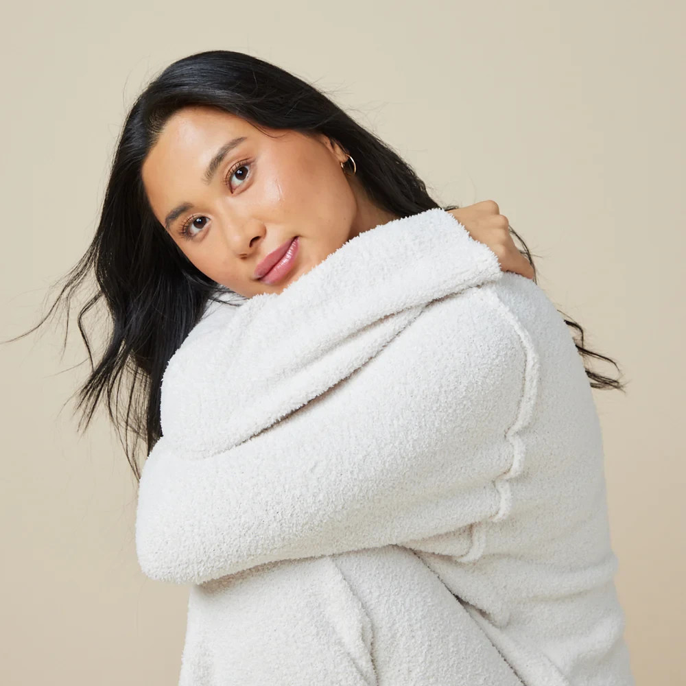 Softies Solid Marshmallow Reverse Seam Crew Neck Lounge Set -CHOOSE SIZE / COLOR