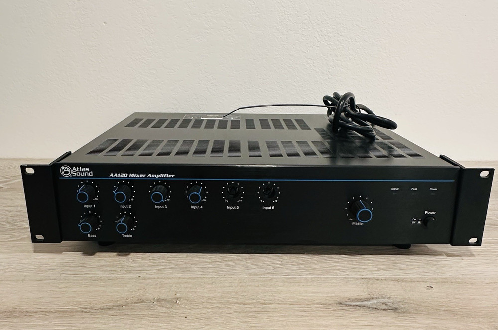 Atlas Sound AA120 120W 6 Input Amplifier-Its missing two knobs