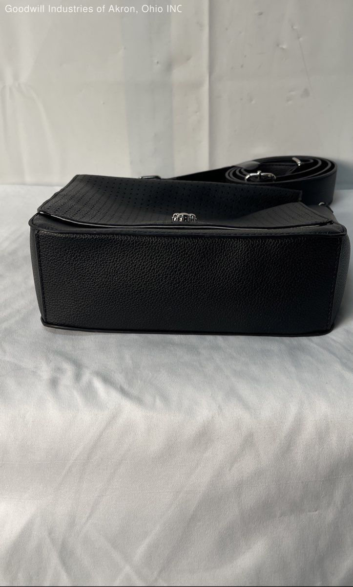 New Disney Black Mickey Mouse Head Crossbody Bag Silver Hardware NWT