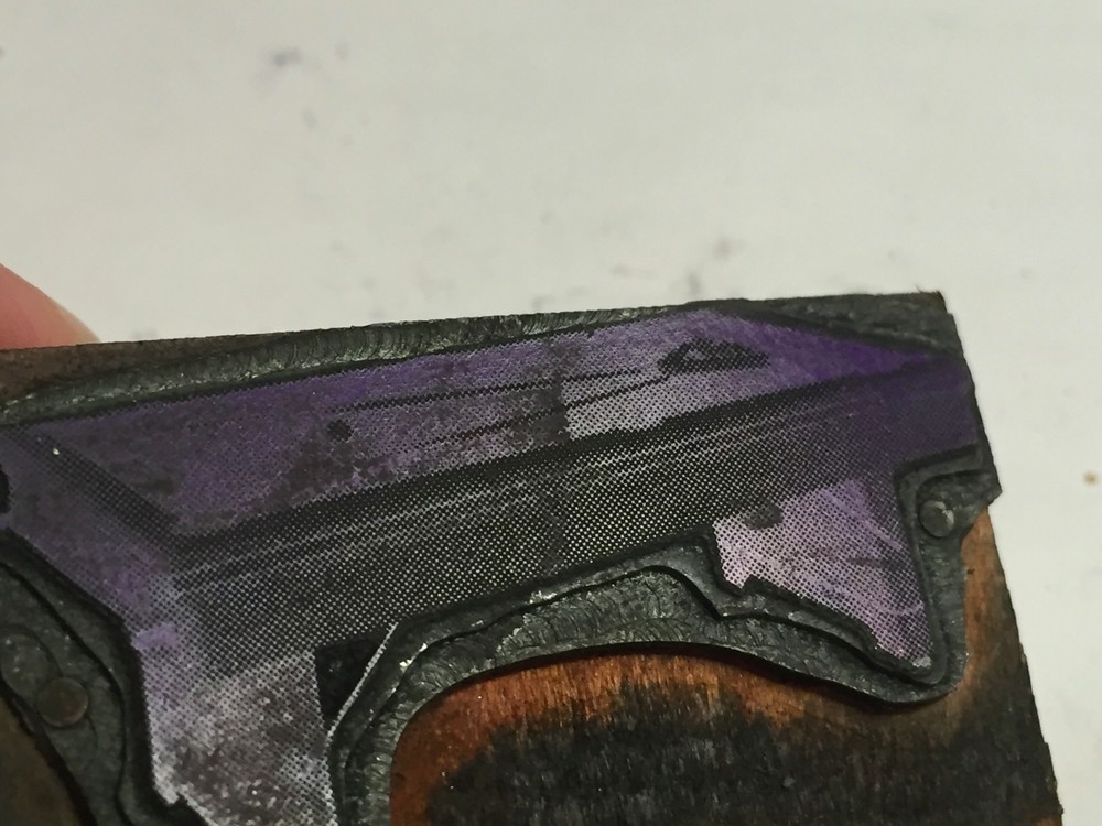 Billiard's Pool Table Printer's Letterpress Type Block