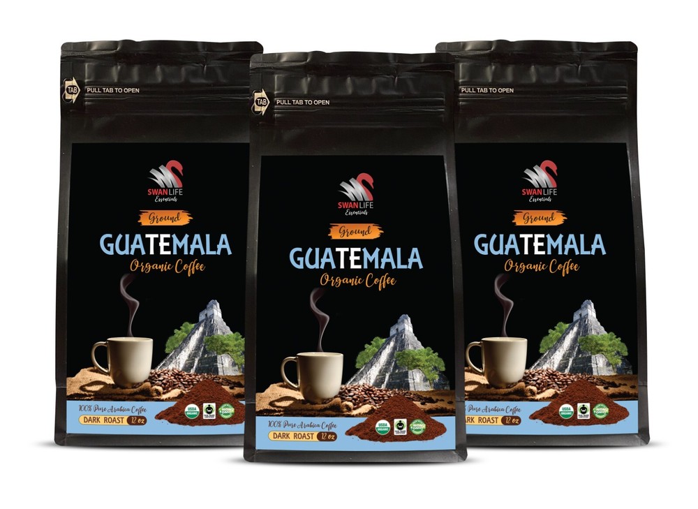 Rustic Brew - GUATEMALA GROUND ORGANIC COFFEE - Fresh Grounds 3Pack