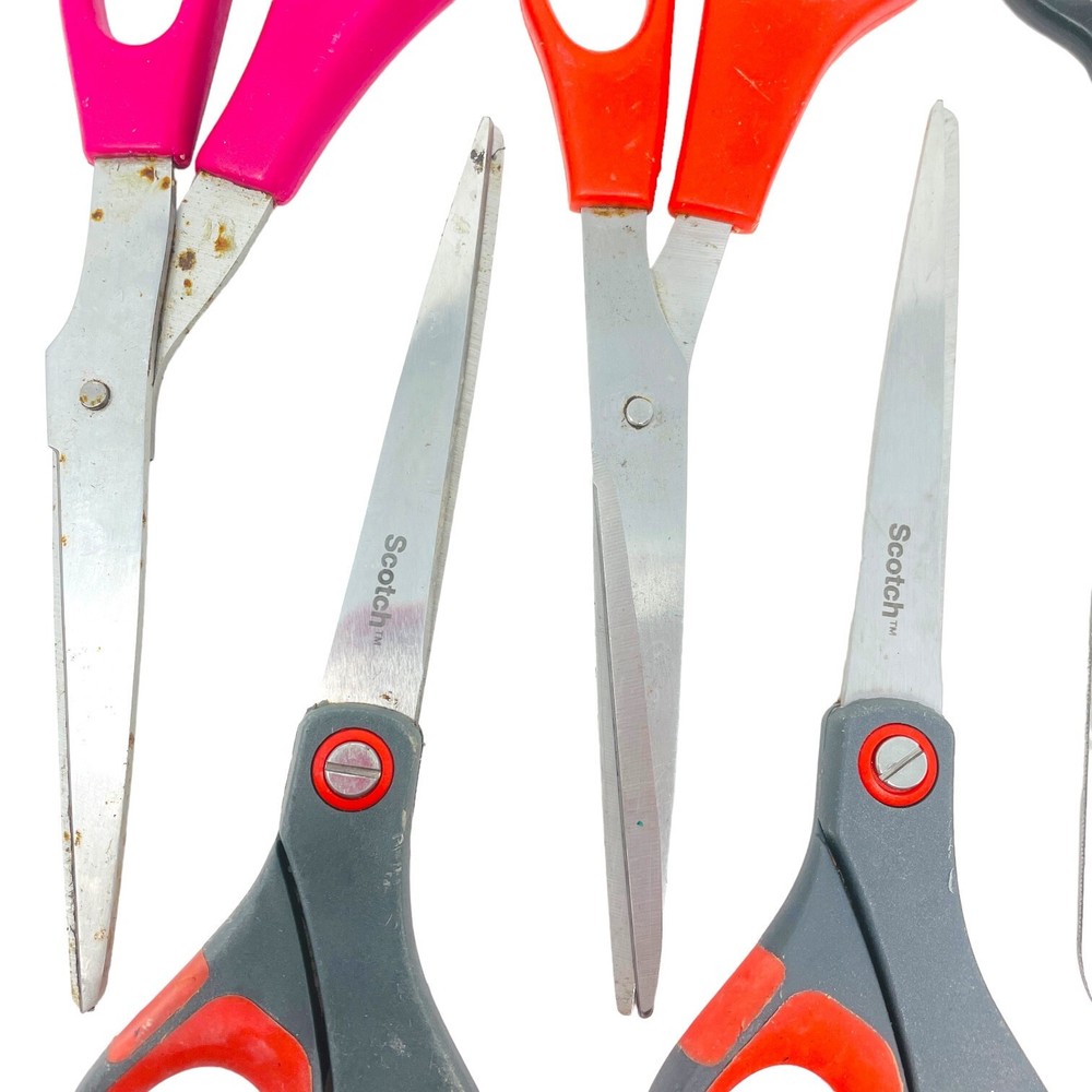 Scotch™ and Assorted Contract Shear, Stainless Multicolor Scissors, 8 Pcs