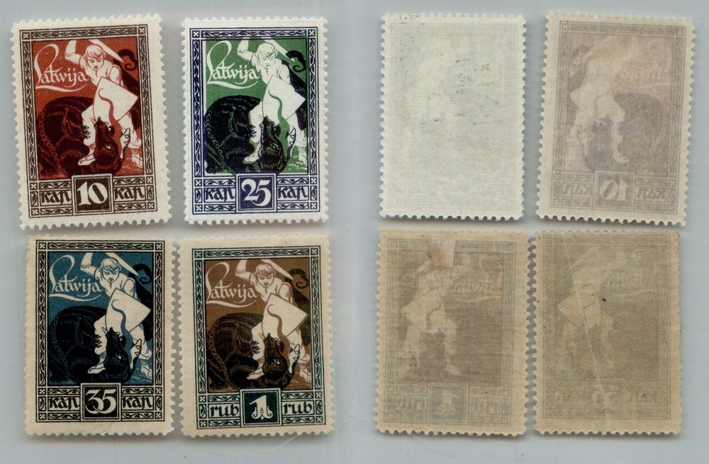 Latvia 1920 SC 64-67 mint . rtc2430