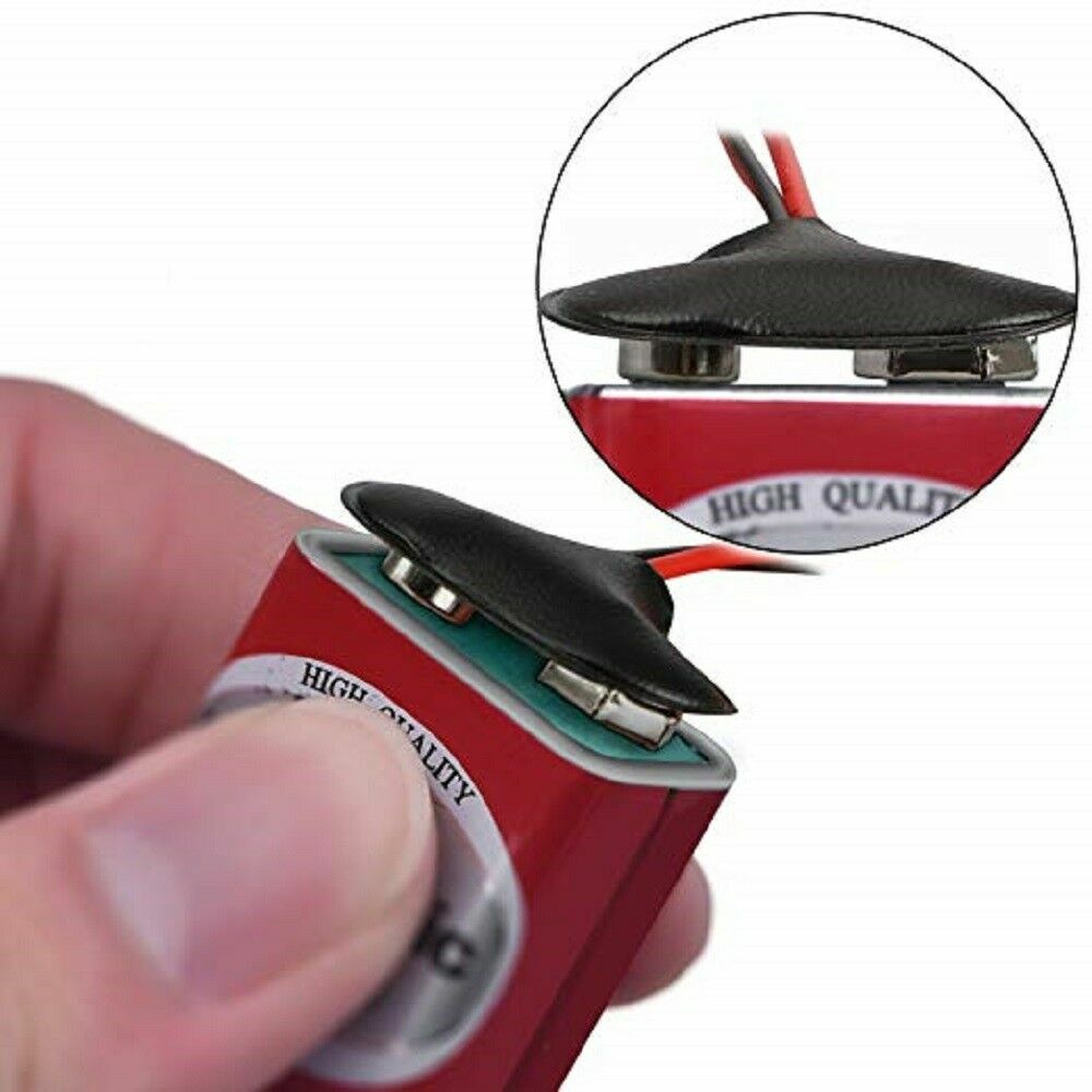 New Pack of 2x 9V Battery Connector Snap Clip Wire Connector Lead Holder T Type