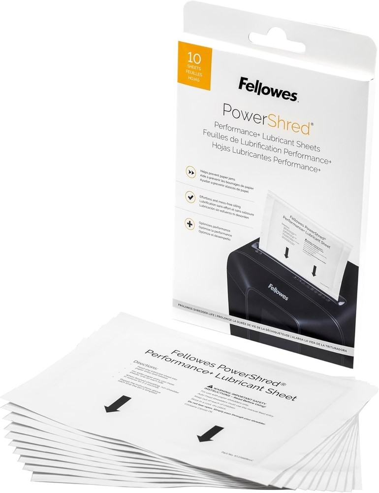 Powershred Performance Paper Shredder Lubricant Sheets with Paper Shredder Oi...