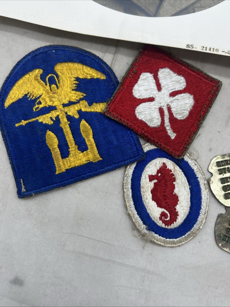 WW2 US Army Amphibious Chemical Decontamination D-Day Veteran Dog Tag Grouping