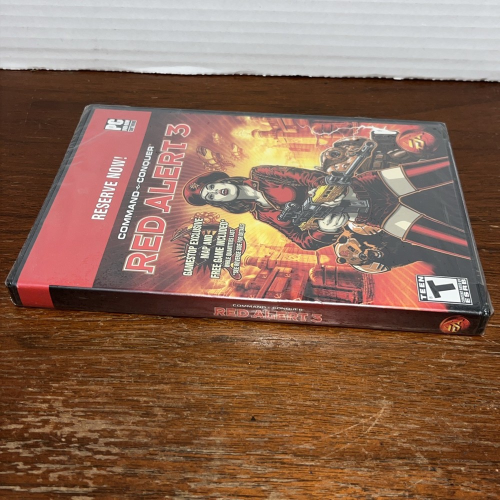 Red Alert 3 GameStop Exclusive Map PC DVD-Rom W/ Command Conquer Red Alert 2 NEW
