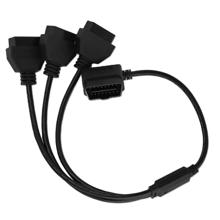 Full 16 Pin OBD2 Extension Adapter Right Angle Low Profile for Car Scanner Tool