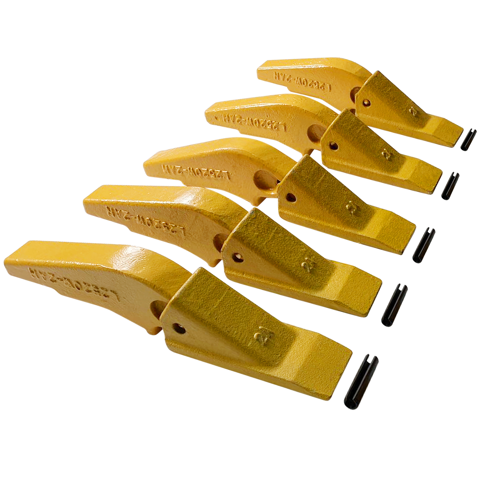 Weld-on Flush Mount L2520N-2AH Bucket Shanks 2A Bucket Teeth with Pins 5 Set