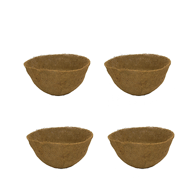 12" x 8" Round Molded Coco Liner - 4 Pack