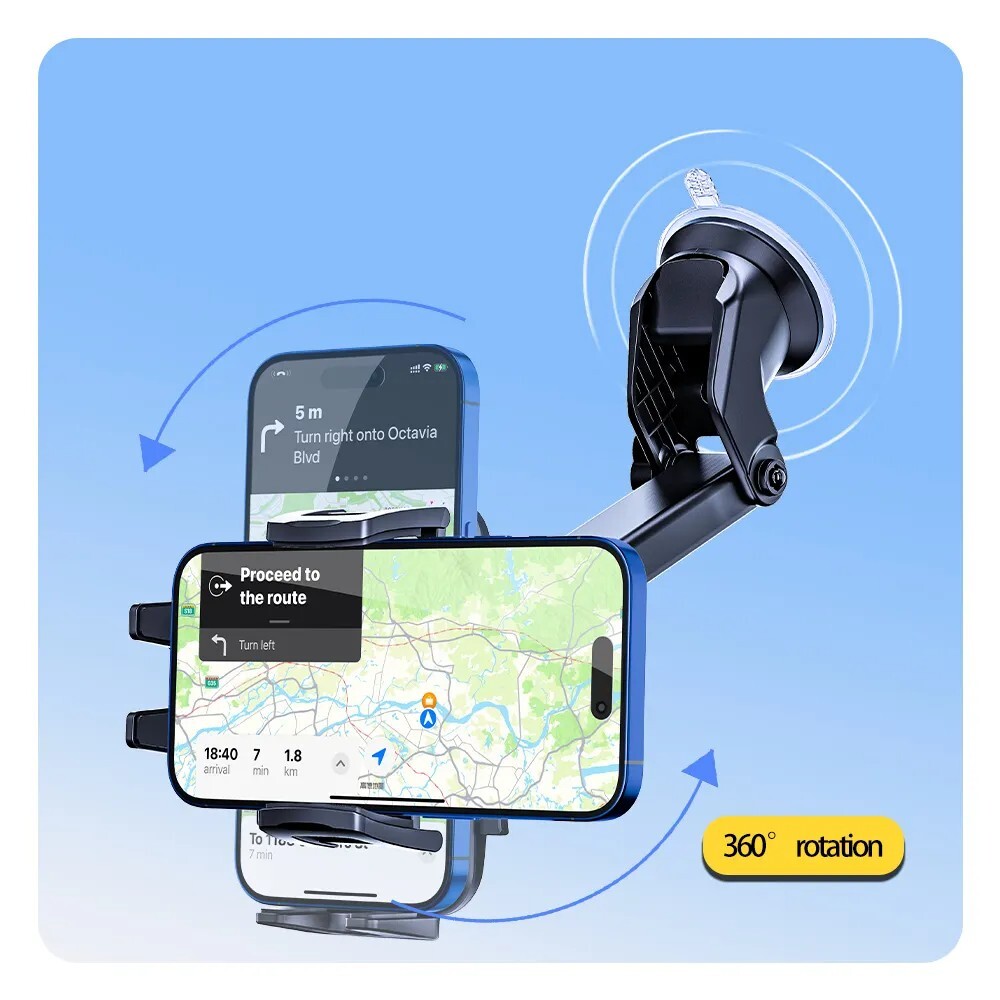 Car Phone Holder with Suction Mount For Android/Iphone