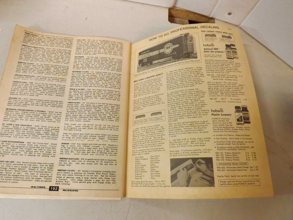 Walthers 50th Anniversary Decal Catalog & Reference Manual 1981 Model Trains