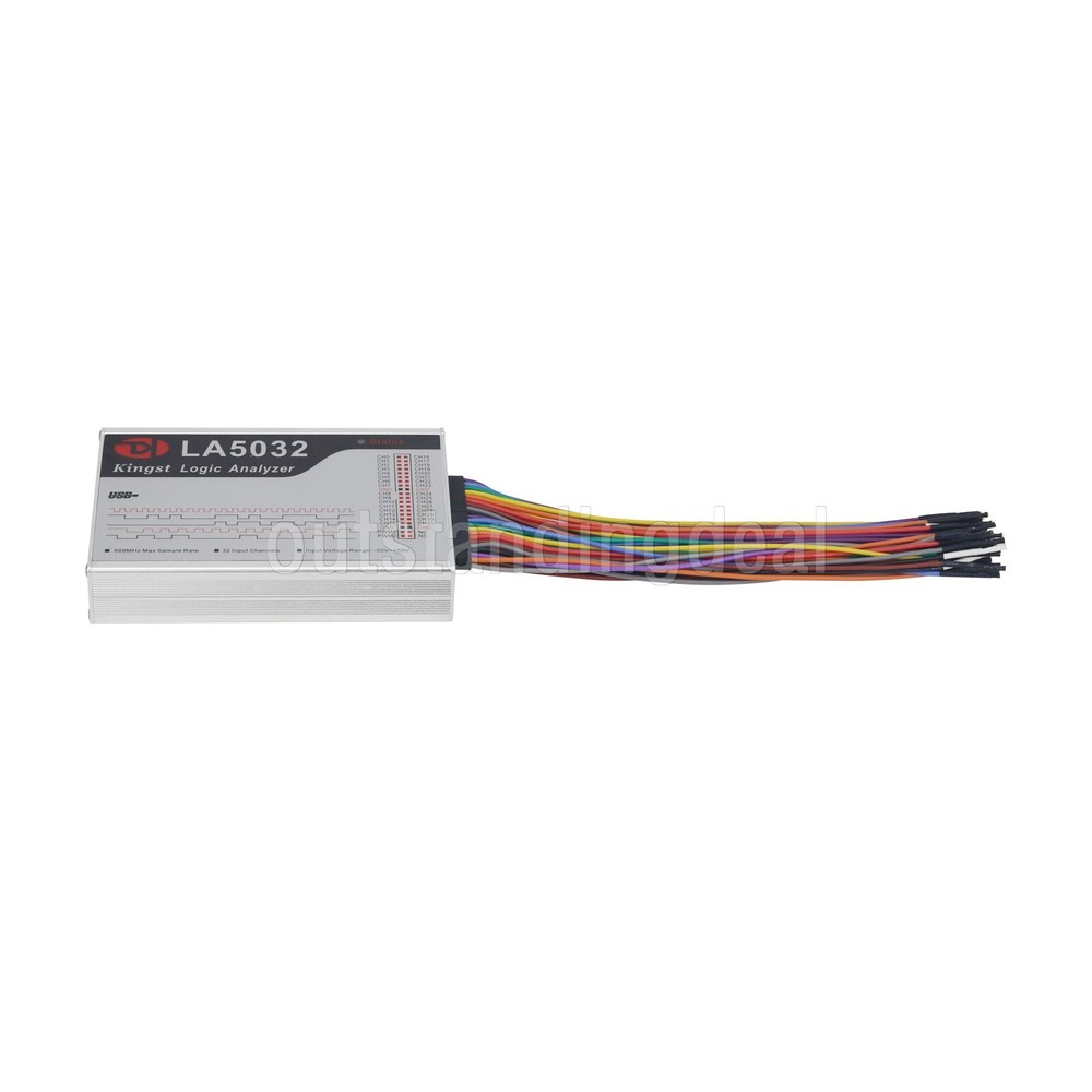 USB Logic Analyzer Logic Analyzer Kit 32-CH 500MHz Sample Rate 80MHz Bandwidth