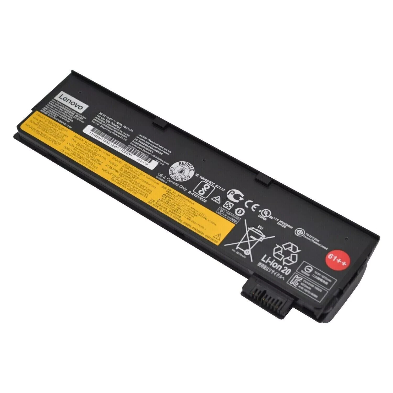 OEM Genuine 61++ 72Wh Battery for Lenovo ThinkPad T470 T480 T570 T580 P51s P52s