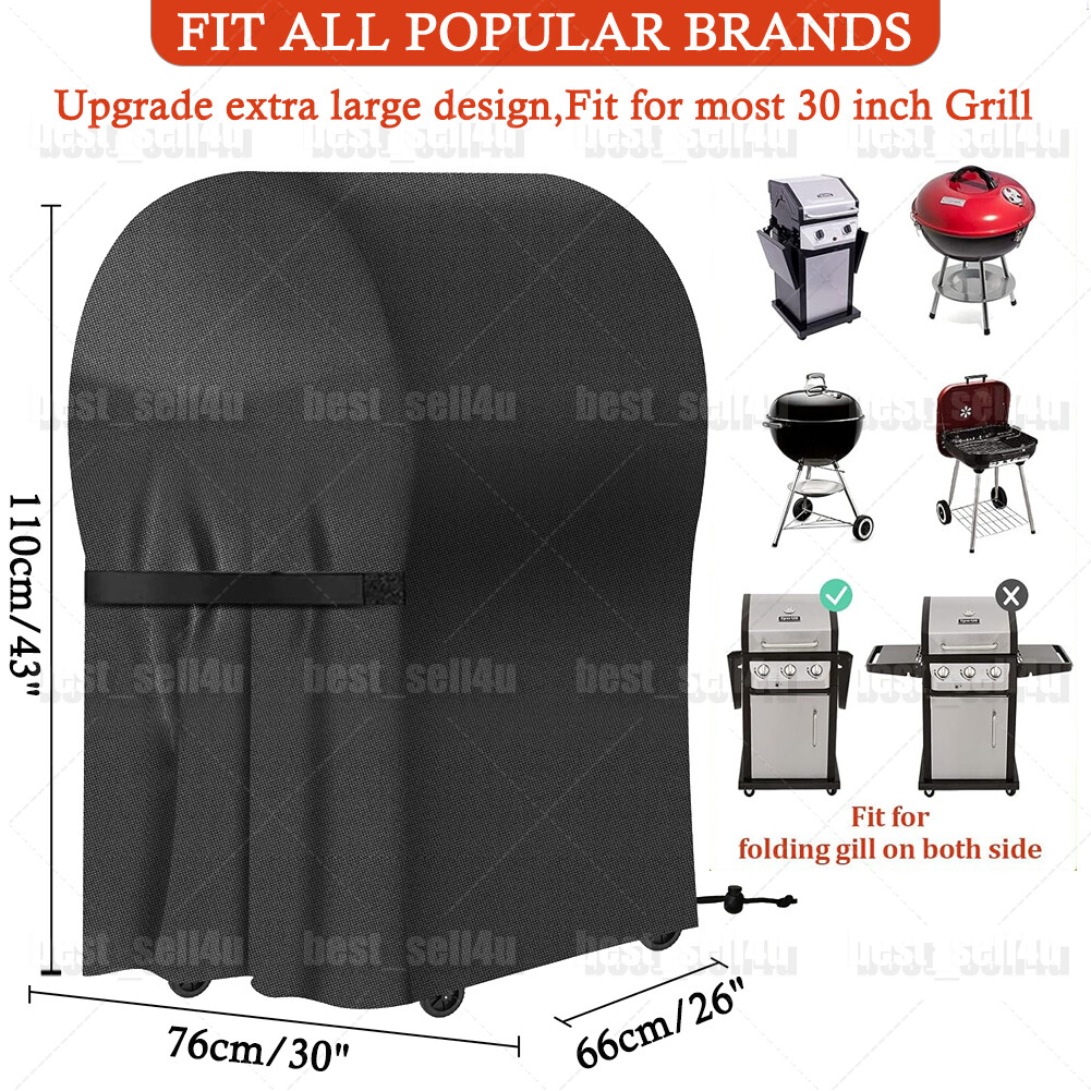 Heavy Duty Waterproof Gas 2 Burner Grill Cover UV Resistant Barbecue Cover 30''
