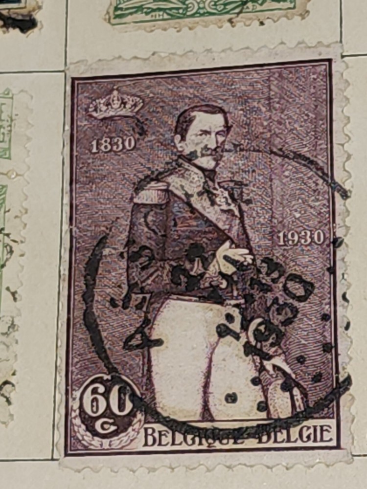 Foreign Belgium 60c Stamp Used - #H95