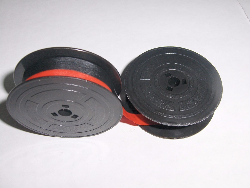 Olivetti Logos 245 Typewriter Ribbon Black & Red Ink Original Olivetti Spools