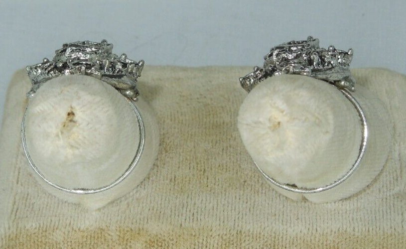 2 Ring Blanks Settings Cabochon Adjustable silver Plated Brass NEW 88V