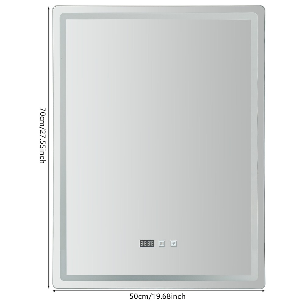 Modern Bathroom Mirror With LED Light Wall Mount Dimmable Mirror Fast Defogging