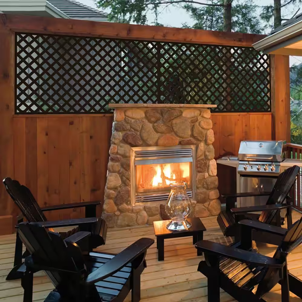 8 ft. Black Plastic Lattice Divider