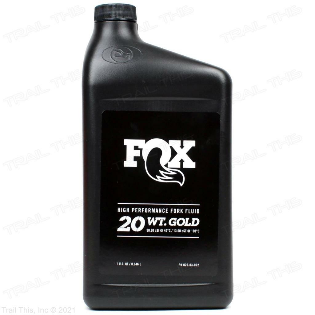 Fox Racing 20 Weight Gold Bath Oil 32oz 32-Ounce Bottle for MTB Suspension