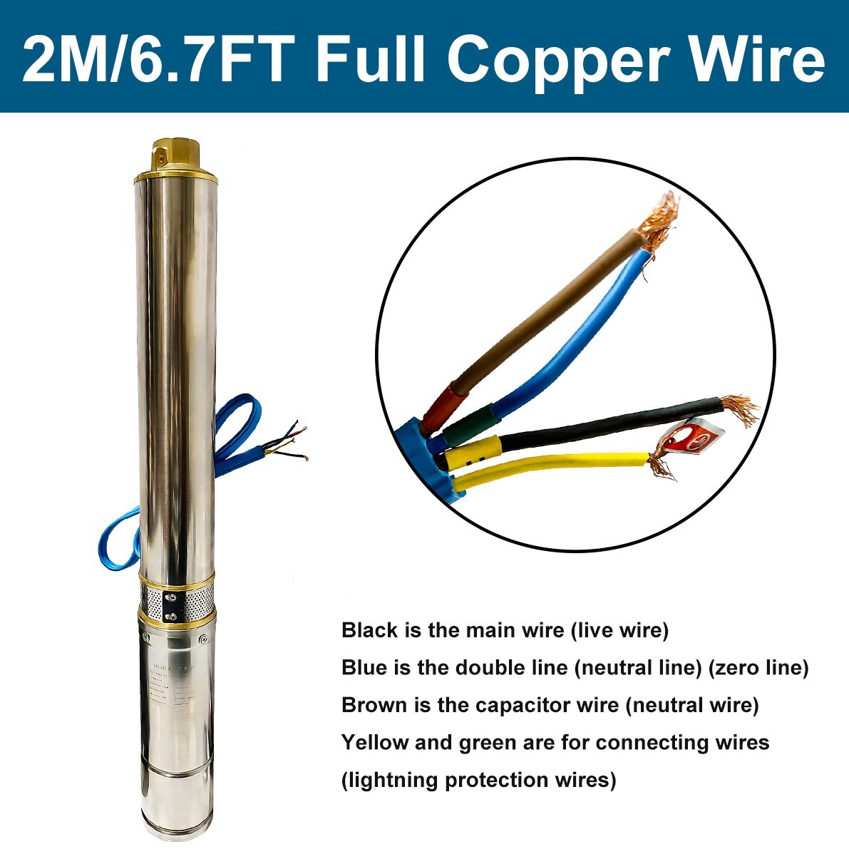 4" 600W Solar Pump Submersible Pump Bore Deep Well Pump+MPPT Controller DC 48V