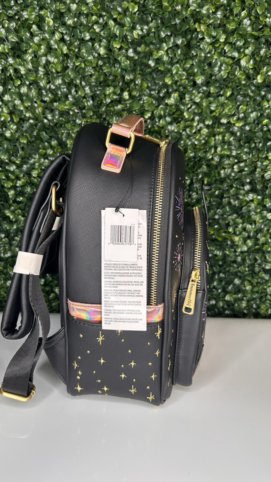 Disney Parks Loungefly WDW 50th Castle Mini Backpack NWT Holographic 2023