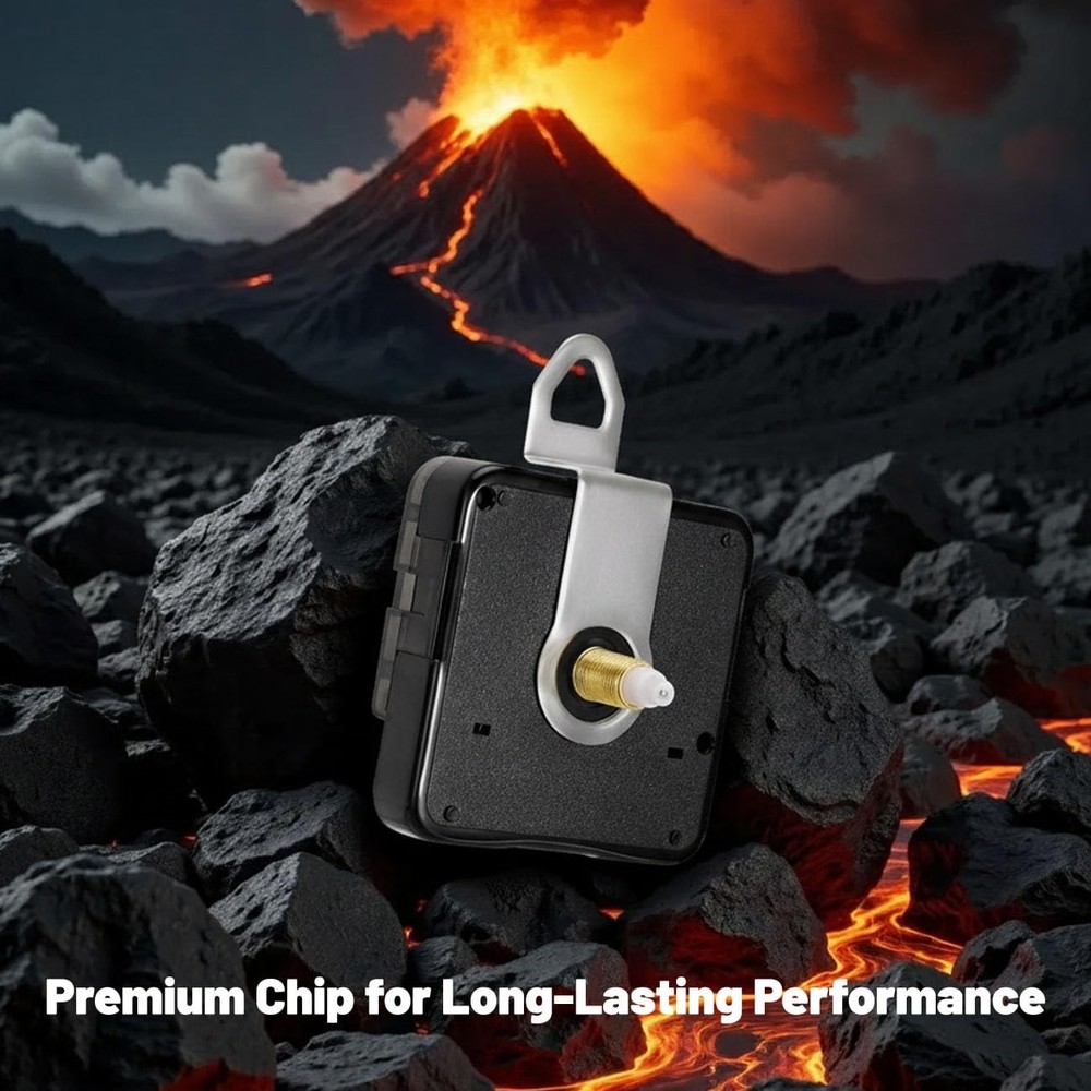 2-Pack Silent Sweep Quartz Clock Movements with 5 Versatile Clock Hands – DIY...