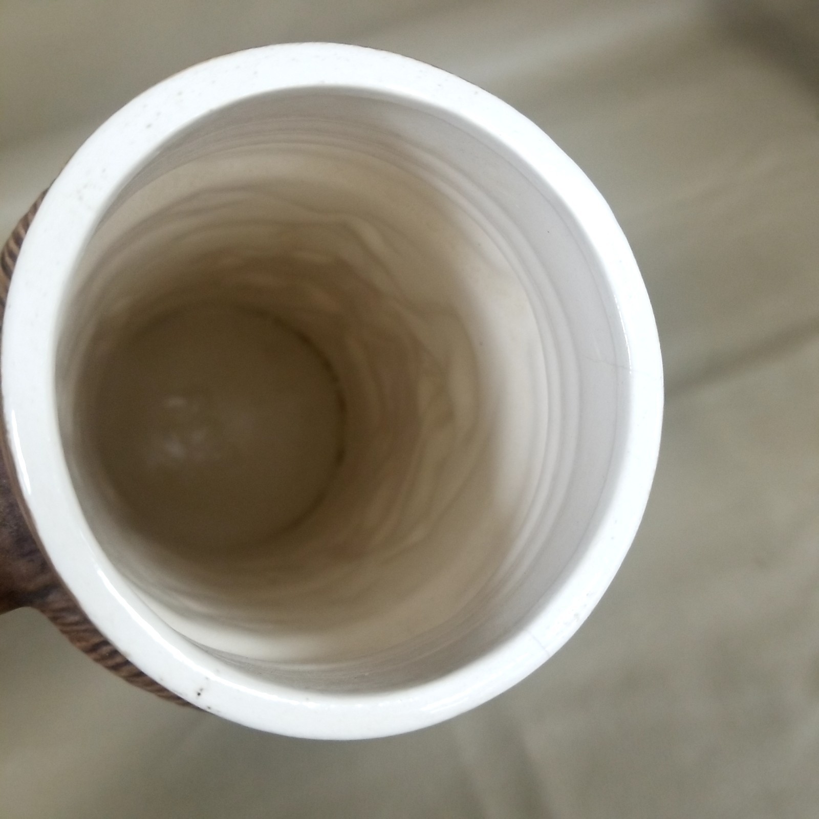 Hand Painted Ceramic Tall German Style Beer Stein Mug No Lid 24"