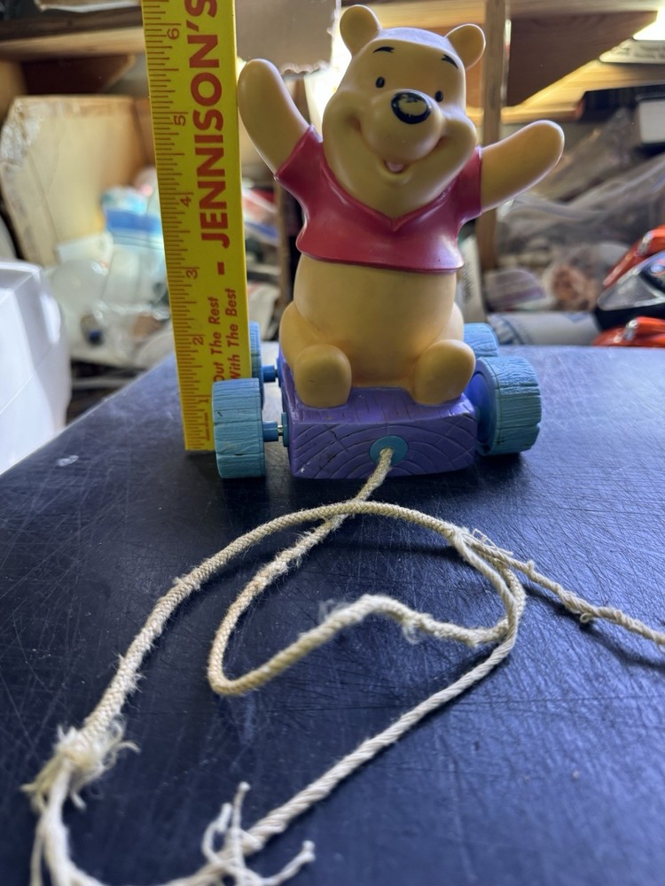 Vintage Disney Winnie The Pooh Pull String Toy Pull A Long