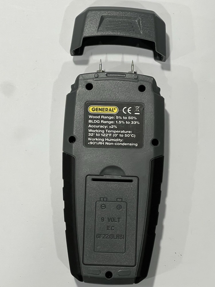 General MMD4E Moisture Meter Pin Type Digital LCD - Good Working Condition