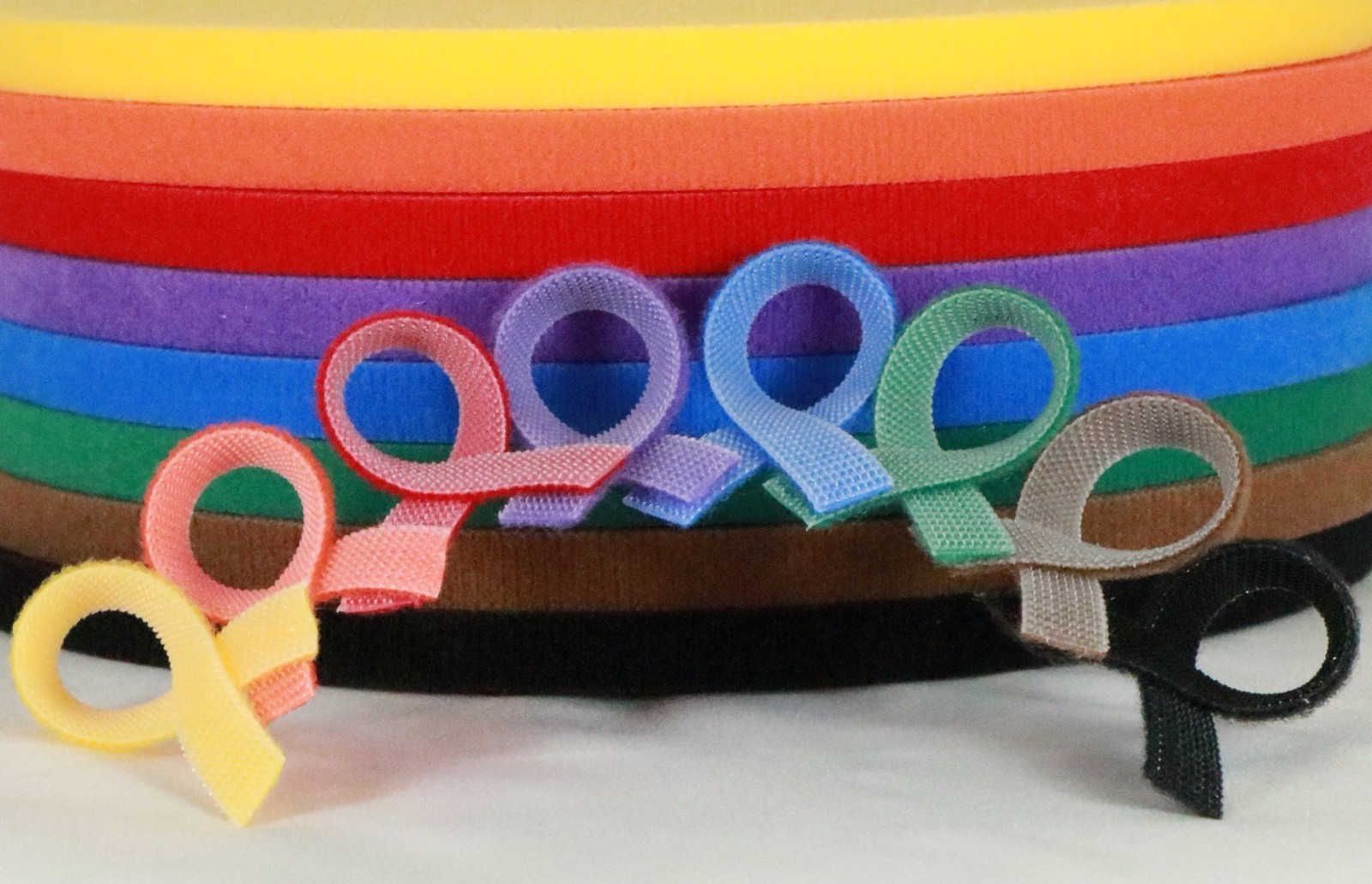 Ultra thin VELCRO® brand hook&loop tape double sided Widths: 3/4'', 1", & 1 1/2"
