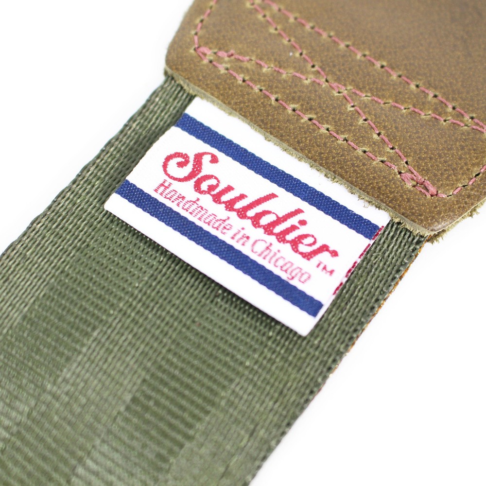 Souldier "Arabesque" Red Pattern 2" Guitar Strap with Olive Ends