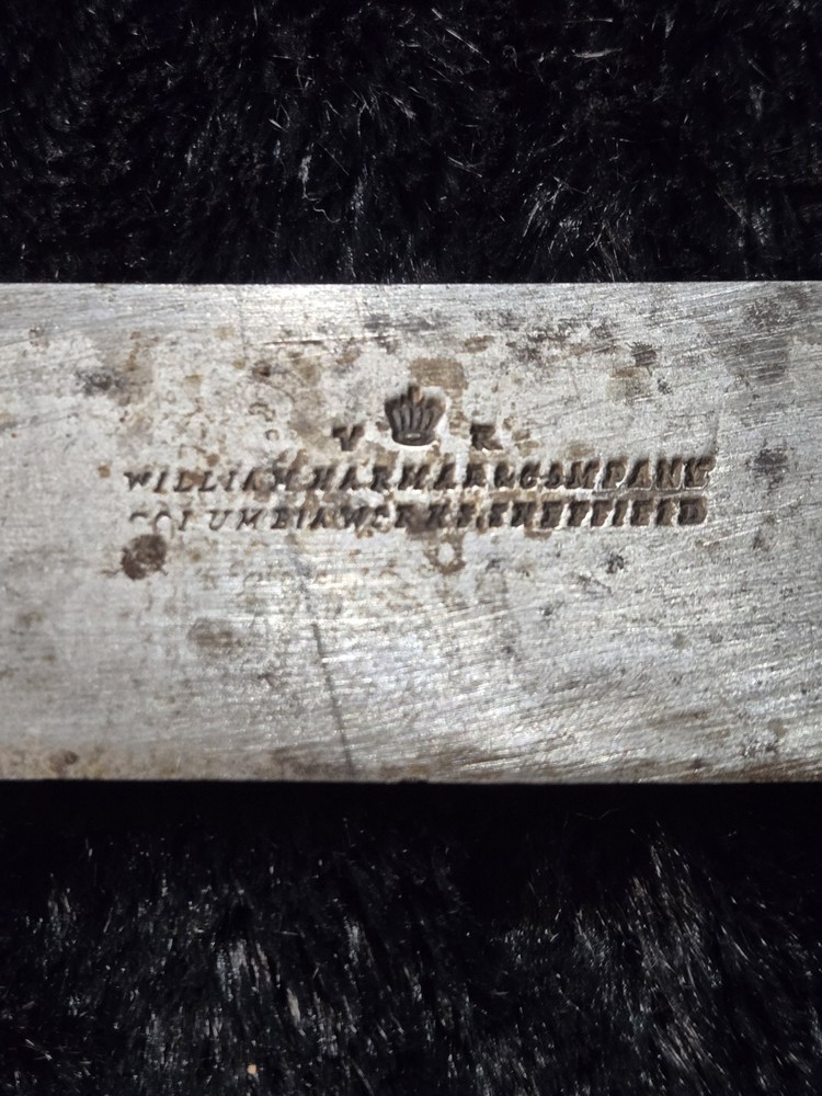 Antique William Harmar & Co Sheffield Kitchen Bread Knife 1800s Polished Wood