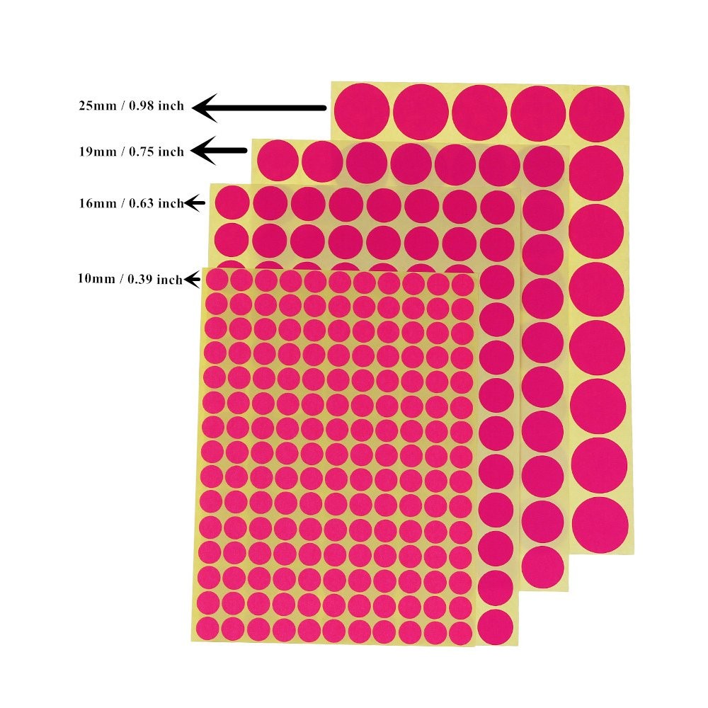 LJY Color Coding Labels Removable Small Circle Round Mixed, 12 Color/4452 Pcs