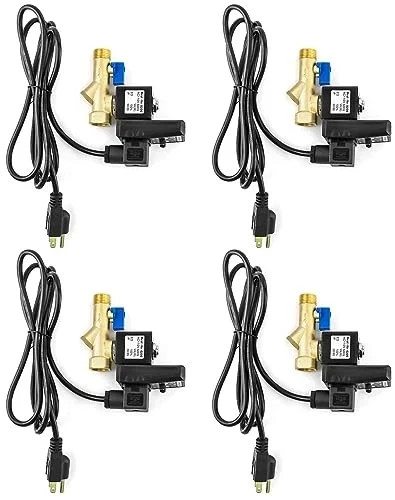 Electronic Drain Valve, 4 Pack AC 110V 1/2'' Integrated Automatic Timed Ta