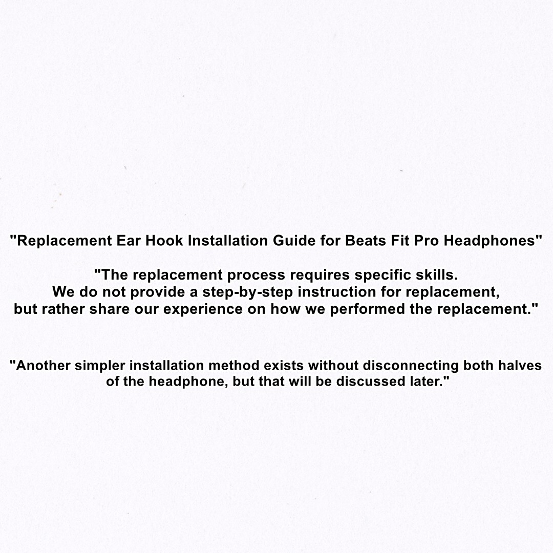 Authentic Beats Fit Pro Ear Hooks - Black - Replacement Parts (1 Pair) NEW