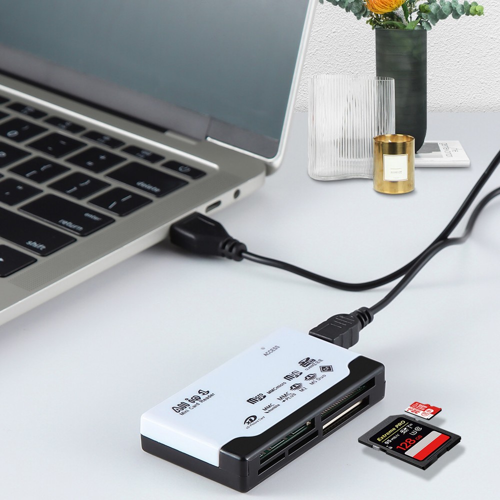 6 In 1 Memory Card Reader Writer Adapter USB 2.0 High Speed Micro SD/SD/SDXC/CF