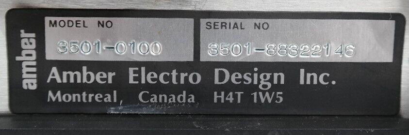 Amber Model 3501a Distortion & Noise Measuring System