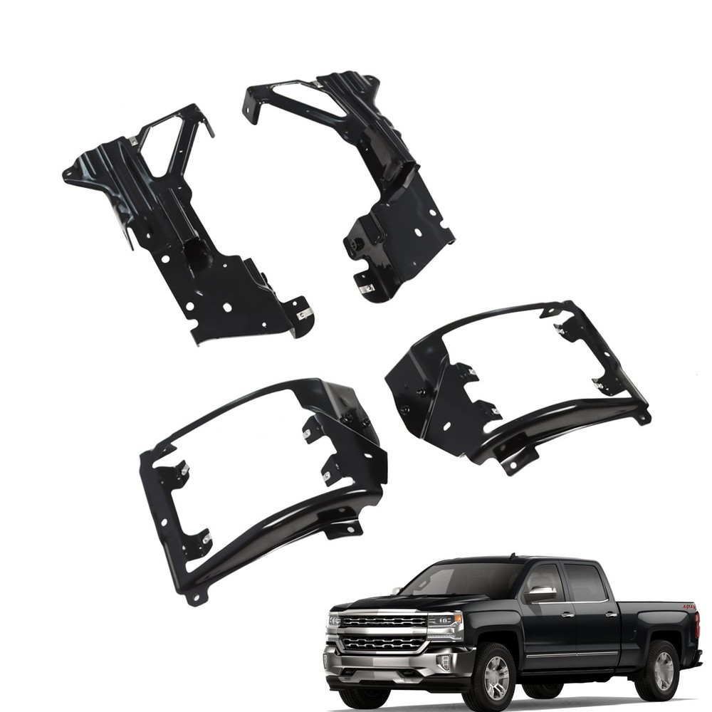 Front Bumper Support & Mount Bracket For Silverado 1500 2016-2017 2018 4PCS