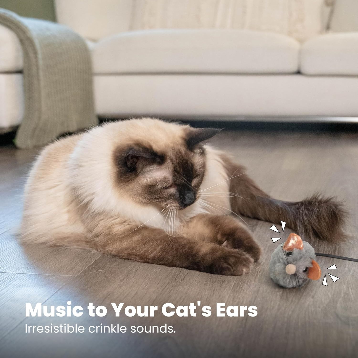 Squeak Squeak Mouse: Realistic Sound Cat Toy with Catnip Boost