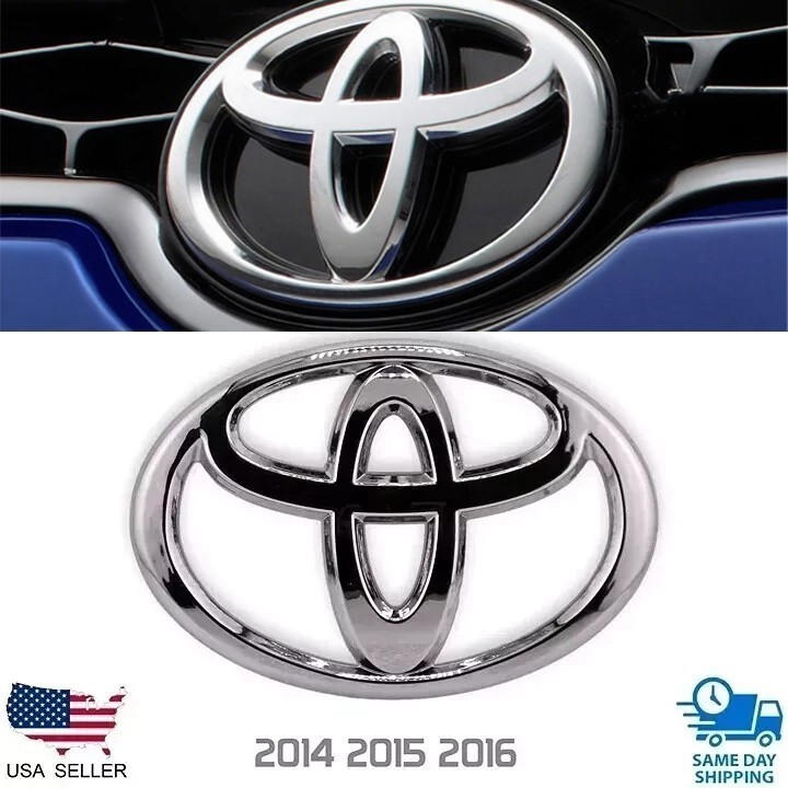 Front Grille Emblem w/Adhesive💖 Fit for 2014 - 2016 Toyota Corolla Chrome Badge