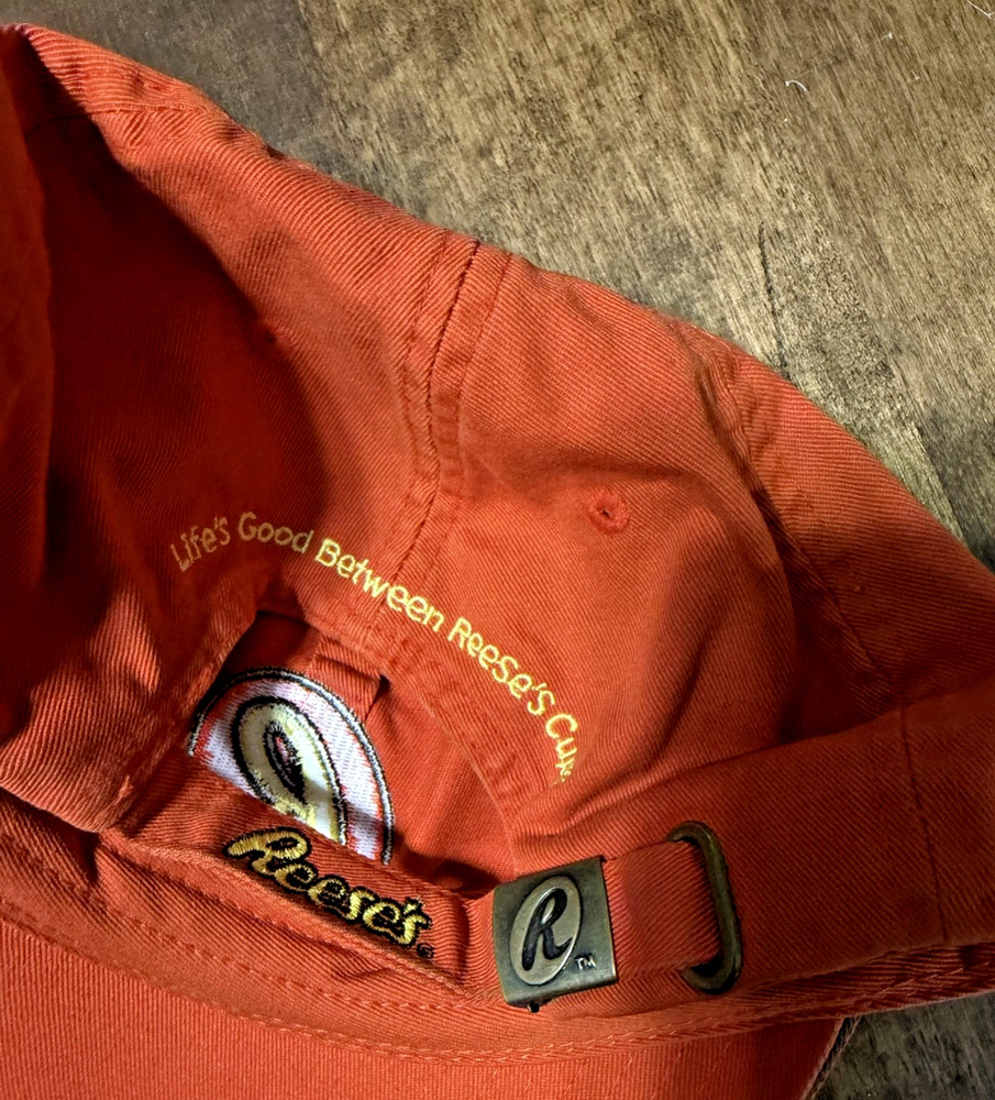 Reeses Peanut Butter Cup-Life Is Good Between Cups-Orange Adjustable Hat/Cap