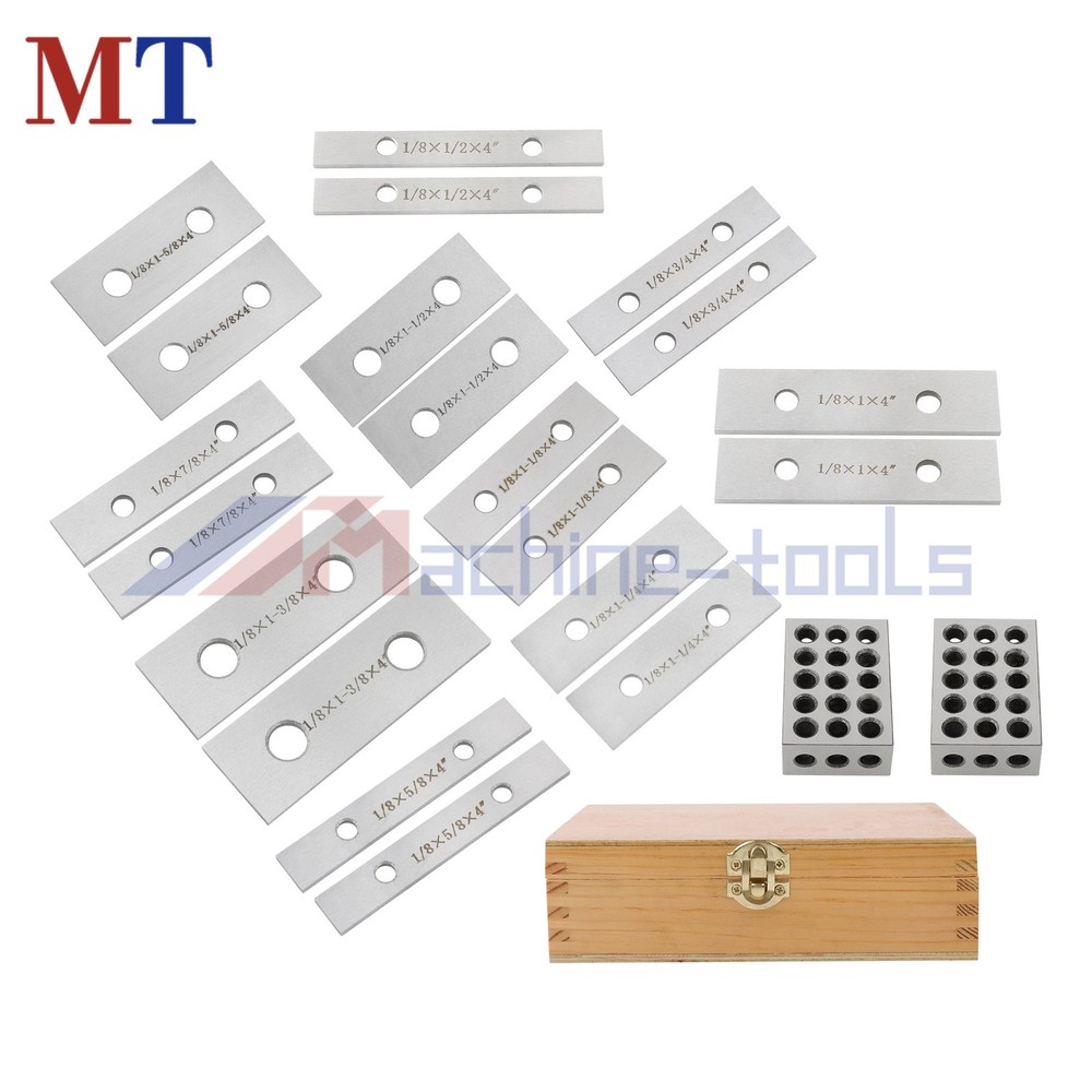 1/8" x 4" 10-Pair Precision Parallel Set Including 1-2-3 Blocks